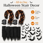 Gilprop Halloween Stair Party Decoration for Wall Mantel Fireplace, Orange - Image 5