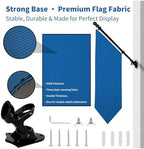 Farm Stand Blank Flag with Pole Kit, 12x42 Inch Double-Layer Heavy-Duty 300D Polyester Banner, DIY Custom Sublimation Vinyl Flag for Garden, Yard, Events, or Outdoor Commercial Display (Blue) - Image 2