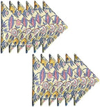 AVKA Studio Cotton Print Dinner Napkins 18x18 inches - Washable Cloth Napkins Set of 12 - Everyday Use or Dinner Party and Events - Light Yellow Indian Block Printed Fabric by AVKAStudio