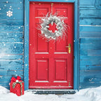 20 Inch White Flower Winter Wreath with Snow Flocked Twigs- Artificial Winter Wreaths for Front Door Porch Wall Window Porch Indoor Outdoor Decor Christmas Decorations (20") - Image 4