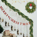 OZFHUA 6 FT Christmas Garland Pine Garland with Lights for Table Mantle Background Christmas Decorate Wall Room Outdoor Indoor Winter Decoration - Image 6