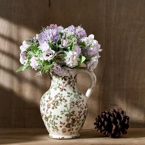 Ceramic Rustic Farmhouse Vase with Handle,‌Retro Flower Vase for Home Decor - Image 4