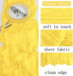 16 Pack Lemon Yellow Cheesecloth Table Runner 20 x 120 inch Gauze Table Runners 10 FT Long,Semi Sheer Boho Cheese Cloth Fabric Table Runner Bulk for Party,Wedding,Baby Shower,Bridal Shower Decoration - Image 3