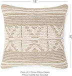 · REDEARTH · Boho Handwoven Throw Pillow Cases - Rustic Elegance Natural - Image 2