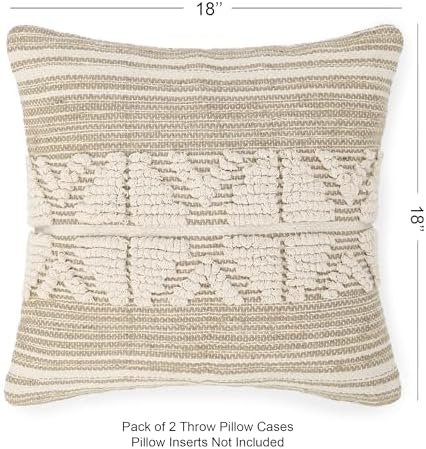 · REDEARTH · Boho Handwoven Throw Pillow Cases - Rustic Elegance Natural - Image 2