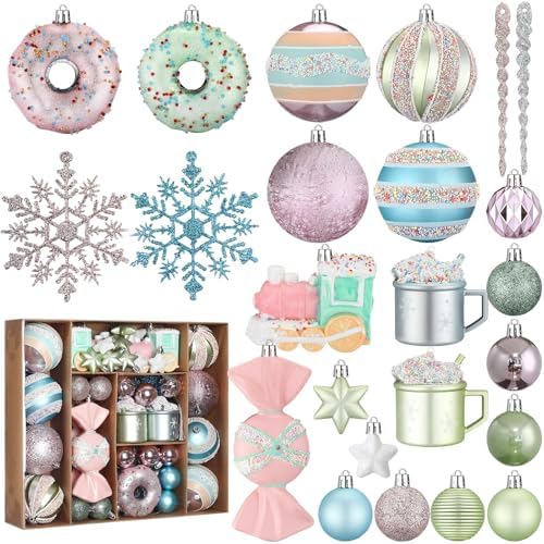 Halloscume 70 Pcs Christmas Tree Ornament Dessert Cupcake Candy, Cute by Halloscume