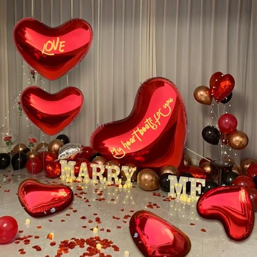 31.4in Inflatable Mirror Ball,Big Shiny Mirror Heart Ball,PVC Inflatable Decoration Ball for Valentine's Day Engagement Wedding Anniversary Romantic Party Yard (1 Piece,Without Air Pump) - Image 5