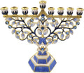 The Dreidel Company Hanukkah Menorah Enamel Hand-Painted Enameled Metal by TheDreidelCompany