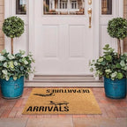 Funny The Entrance Way Outside Personalized Rug with Heavy-Duty Non Slip Outdoor Coconut Coir Doormat Pets Lover Gift 23.6 x 15.7 inch (Arrivals and Departures Airplane) - Image 4