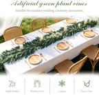 dallisten 3Pcs 6.5FT Artificial Olive Leaves Vine, Silk Fake Olive Garland - Image 5
