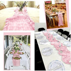 16 Pack Pink Table Runner 10FT Cheesecloth Table Runner Boho Gauze Table Runners Rustic Long Sheer Fabric Table Runners for Wedding Party Bridal Shower Farmhouse & Home Decor - Image 6