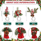 Tranqun 24 Pcs Christmas Red Napkins and Ring Set - Image 2