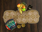Elegant Decorative Beaded Table Runner 13x36 Inch - Embroidery Glitz Runner for Dining Table Décor, Wedding, Easter, Farmhouse, Living Room, Holiday & New Year Celebrations - Gold - Image 2