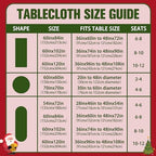 Rectangle Christmas Tablecloth 60x102 Inch, Farmhouse Red Snowman Snowflake Christmas Table Cloth, Polyester Waterproof Wrinkle Resistant Xmas Tables Cover for Holidays Kitchen Dinning Home Decor - Image 7
