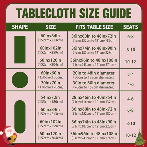 Rectangle Christmas Tablecloth 60x102 Inch, Farmhouse Red Snowman Snowflake Christmas Table Cloth, Polyester Waterproof Wrinkle Resistant Xmas Tables Cover for Holidays Kitchen Dinning Home Decor - Image 7