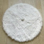 60 Inch Plush Christmas Tree Skirt White, Fluffy Faux Fur Tree Skirt for Christmas Holiday Party Decorations - Image 3