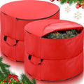2 Pcs 26 Inch Double-Layer Christmas Wreath Storage Bags by Wovnet