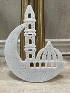 Light up Mosque - Ramadan Festival Lighted Window Decorations Light-up Signs for Wall Decor for Home Design Muslim Luxury Rich Look New Year Eid-al-Adha Golden - Image 3