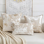 Premium Series, Crushed Velvet Throw Pillow Covers, Luxury Thick Cushion Cases for Home Decor, Cream White, 12x20 Inch, Covers Only - Image 5