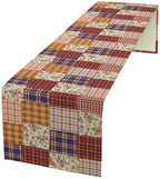 Boho Floral Patchwork Table Runner, Retro Rustic Flowers Country Garden Flowers Paisley Bohemian Farmhouse Pattern for Home Kitchen Table Decor Dining Coffee Room Party Decor 13x120in by Unknown