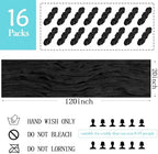 16 Pack Black Cheesecloth Table Runner 20 x 120 inch Gauze Table Runners 10 FT Long,Semi Sheer Boho Cheese Cloth Fabric Table Runner Bulk for Wedding,Party,Baby Shower,Bridal Shower Decoration - Image 2
