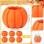 LemonRoad 6 Pcs Fall Pumpkin Vases Table Centerpieces, 3.93 x 3.93 x 3.15'' - Image 3