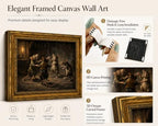 Gold Framed Dancing Rat Wall Art, Dark Academia Canvas Print, 16x12 - Image 2