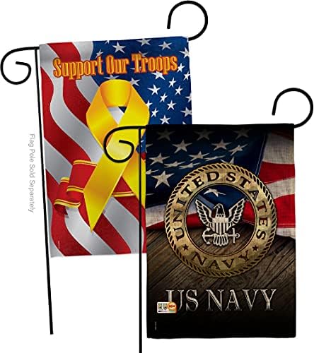 US Navy Burlap Garden Flag - Pack Armed Forces USN Seabee United State American Military Veteran Retire Official Support Our Troops - House Banner Small Yard Gift Double-Sided 13 X 18.5 by Unknown