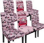 Halloween Chair Covers Set of 6 Ghost Dining Chair Covers for Party Kitchen Removable Seat Cover for Chairs Halloween Decorations Indoor by Unknown