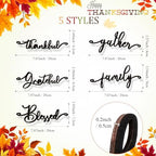 Jetec 40 Pieces Thanksgiving Decor Thankful Grateful Blessed, Black - Image 2