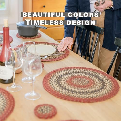 Homespice Chester Jute Braided Table Runner for Cabin Decor, Rect 11x36 - Image 4