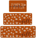 Artoid Mode Orange Fall Kitchen Mats Set of 3-24"x35"+24"x59"+24"x72" by ArtoidMode