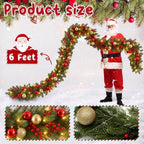 Thiccywoov 6 ft Pre-lit Christmas Garland with Light for Mantle, Xmas Decor - Image 2