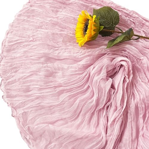 20Pack Light Pink Cheesecloth Table Runner 20x120inch Gauze Table Runners - Image 5
