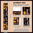 47 in Lighted Fall Porch Sign, Wooden Welcome Front Door Decor - Image 5