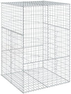 vidaXL Gabion Basket with Cover 39.4"x39.4"x59.1" Galvanized Iron by vidaXL