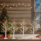 4 Pack 2FT Lighted Birch Tree with Timer for Christmas Decorations Indoor - Image 7