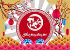 BELECO 15x10ft Fabric Happy Vietnamese New Year Backdrop TET Decorations Cherry Blossoms Lanterns Lunar New Year Background Asian New Year Party Decorations Holiday Photoshoot Studio Props - Image 5