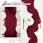 30 Pack Burgundy Cheesecloth Table Runner 17 x 108 inch Cheese Cloth Table Runners 9ft Burgundy Table Runner Rustic Romantic Sheer Gauze Runner for Wedding Party Baby Shower Table Decoration - Image 6