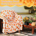 Buryeah 4 Pack Fall Throw Blankets Bulk Flannel Blanket, 40 x 50 Inches - Image 5