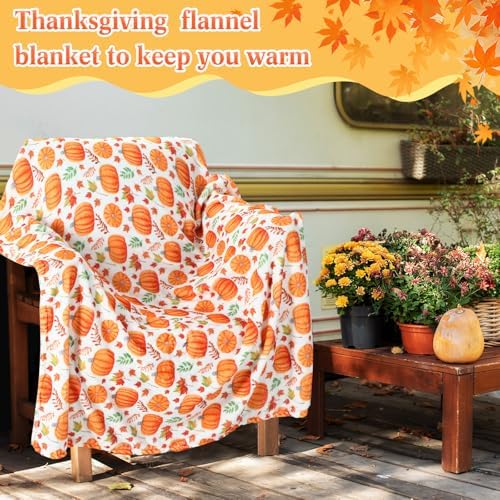 Buryeah 4 Pack Fall Throw Blankets Bulk Flannel Blanket, 40 x 50 Inches - Image 5