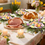 Summer Hawaii Placemat Set of 6 Artificial Flower Wreath Charger - Image 5