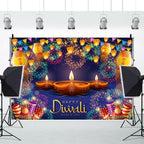 Happy Diwali Backdrop Deepavali Festival of Lights 10x10ft - Image 3
