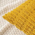 MIULEE Euro Corduroy Decorative Throw Pillow Covers 22x22 Mustard Yellow - Image 2