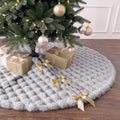 JOVIPOP Large Christmas Tree Skirt, 60 Inch Gray Faux Fur Decor by Unknown