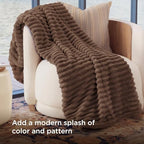 Bedsure Soft Brown Throw Blanket for Couch Decor Gifts 50"x70" - Image 3