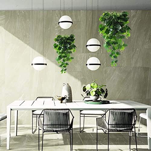 Houssity Artificial Hanging Plants Fake Ivy Vine Leaves for Wall Door Room Kitchen Patio Outdoor Indoor Decor (Plastic Maple Leaf, 4) - Image 6