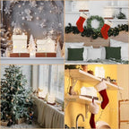 2 Pcs House Stocking Holder Christmas Stocking Holders for Mantle White House Stocking Holder LED Light up Stocking 3D Ceramic House Stocking Hanger Decorative Fireplace Mantle Stockings Hook - Image 6