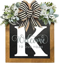 16'' Personalized Last Name Welcome Sign, Door Wreaths for Front Door Outside, Spring Wreath for Front Door Decor, Farmhouse New Home Gifts for Home (K) by Jxueych
