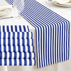 6 Pcs Navy Blue and White Stripe Table Runner, 13 x 72 Inch by Unknown